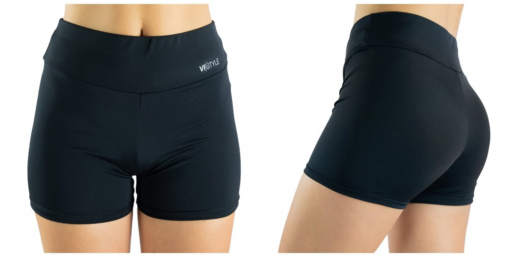 Női sport mini rövidnadrág VFstyle fekete